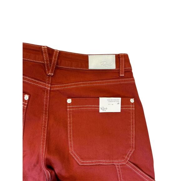 NWT RAILS Terracotta Silverado Carpenter Crop Denim Wide Leg Jeans Women's  28 - Picture 11 of 13
